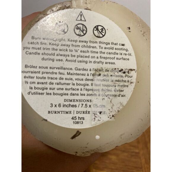 Burch Bark Wax  Candle 6” tall 45 hours burn - Picture 2 of 2